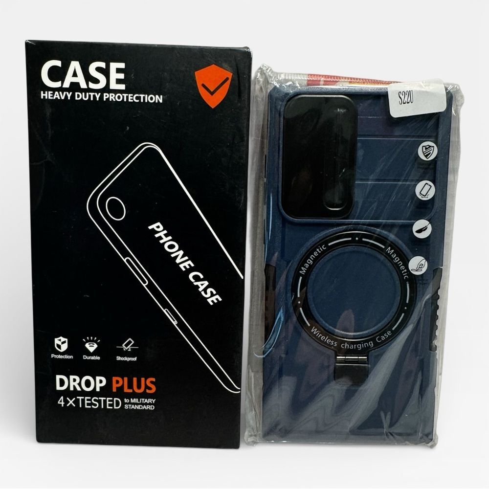 Samsung S22 Ultra Magnetic Kickstand with Camera Protector Phone Case